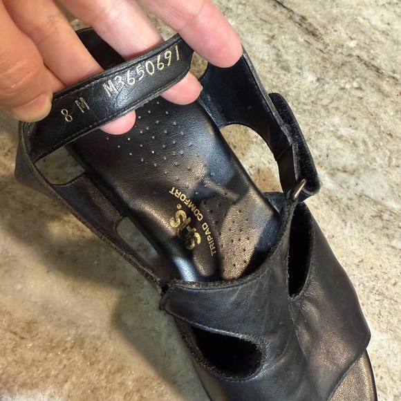 SAS Tripad Comfort Black Leather Sandals 8 M Adjustable Orthopedic Suntimer - Picture 6 of 8